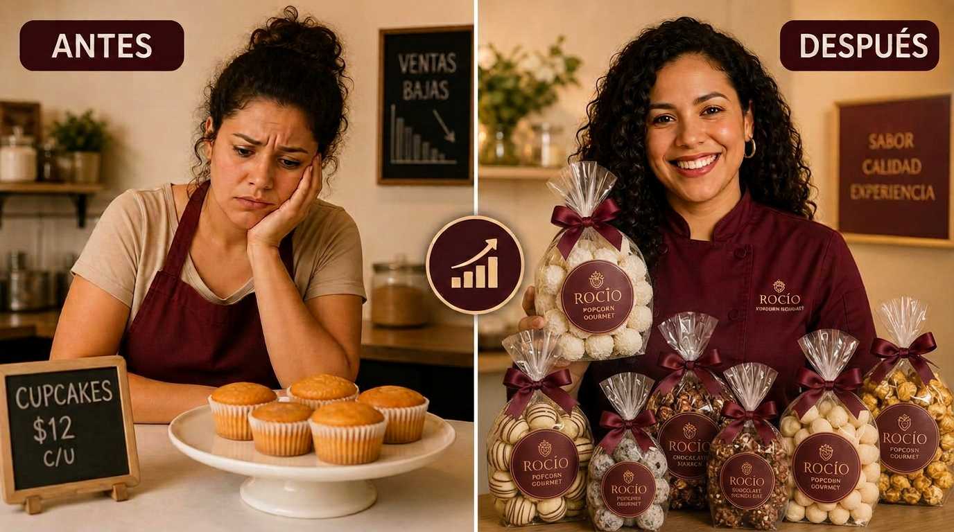 Antes y después: de pelear por cupcakes a un negocio premium de palomitas gourmet